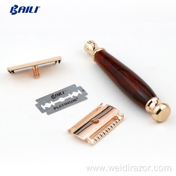 Hot sale stainless eco bamboo wood shaving razors